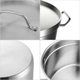 NNEAGS 2X 304 Stainless Steel Steamer With 2 Tiers Top Food Grade 28*18cm