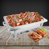 NNEAGS 4X Stainless Steel Chafing Food Warmer Catering Dish 9L Full Size