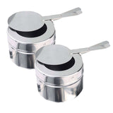 NNEAGS 6.5L Stainless Steel Double Soup Tureen Bowl Station Roll Top Buffet Chafing Dish Catering Chafer Food Warmer Server