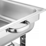 NNEAGS 2X 9L Stainless Steel Full Size Roll Top Chafing Dish Food Warmer