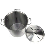 NNEAGS Stock Pot 12L Top Grade Thick Stainless Steel Stockpot 18/10