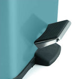 NNEAGS 2X 12L Foot Pedal Stainless Steel Rubbish Recycling Garbage Waste Trash Bin Square Blue