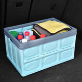NNEAGS 2X 30L Collapsible Car Trunk Storage Multifunctional Foldable Box Blue