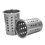 NNEAGS 2X 18/10 Stainless Steel Conical Utensils Cutlery Holder with 6 Holes