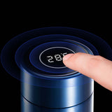 NNEAGS 2X 500ML Stainless Steel Smart LCD Thermometer Display Bottle Vacuum Flask Thermos Blue