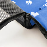 NNEAGS 2X Waterproof Pet Booster Car Seat Breathable Mesh Safety Travel Portable Dog Carrier Bag Blue