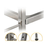 NNEAGS 2X 2 Tier 85x45x90cm Stainless Steel Kitchen Trolley Bowl Collect Service Food Cart Medium