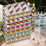 NNEAGS 8X Aluminium Oven Baking Pan Cooking Tray for Bakers 60*40*5cm