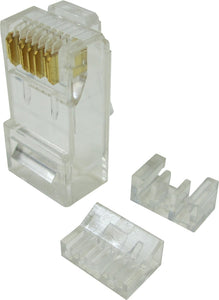 NNEIDS Cat 6 8 Position Solid RJ45 Modular Crimp Plug 100 Pack