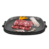 NNEAGS Portable Korean BBQ Butane Gas Stove Stone Grill Plate Non Stick Coated Square