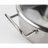 NNEAGS 2X Stainless Steel 28cm Casserole With Lid Induction Cookware