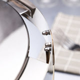 NNEAGS 6.5L Stainless Steel Round Soup Tureen Bowl Station Roll Top Buffet Chafing Dish Catering Chafer Food Warmer Server
