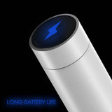 NNEAGS 2X 500ML Stainless Steel Smart LCD Thermometer Display Bottle Vacuum Flask Thermos White