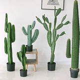 NNEAGS 2X 70cm Green Artificial Indoor Cactus Tree Fake Plant Simulation Decorative 5 Heads