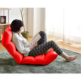 NNEAGS Foldable Tatami Floor Sofa Bed Meditation Lounge Chair Recliner Lazy Couch Red