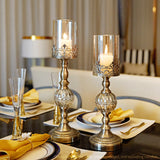 NNEAGS 42cm 48cm Glass Candle Holder Candle Stand Glass/Metal