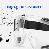 NNEAGS 2X Clear Protective Eye Glasses Safety Windproof Lab Goggles Eyewear