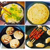 NNEAGS Electric Smart Induction Cooktop and 30cm Cast Iron Frying Pan Skillet Sizzle Platter