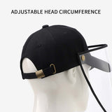 NNEAGS 4X Outdoor Protection Hat Anti-Fog Pollution Dust Protective Cap Full Face HD Shield Cover Adult Black/White