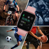 NNEAGS 2X Waterproof Fitness Smart Wrist Watch Heart Rate Monitor Tracker P8 Pink