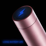 NNEAGS 2X 500ML Stainless Steel Smart LCD Thermometer Display Bottle Vacuum Flask Thermos Rose Gold