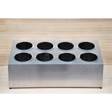 NNEAGS 2X 18/10 Stainless Steel Conical Utensils Cutlery Holder with 8 Holes