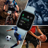 NNEAGS 2X Waterproof Fitness Smart Wrist Watch Heart Rate Monitor Tracker P8 Blue