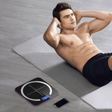 NNEAGS 180kg Glass LCD Digital Fitness Weight Bathroom Body Electronic Scales Black