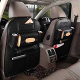 NNEAGS PVC Leather Car Back Seat Storage Bag Multi-Pocket Organizer Backseat and iPad Mini Holder Black
