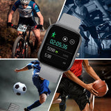 NNEAGS 2X Waterproof Fitness Smart Wrist Watch Heart Rate Monitor Tracker P8 Grey