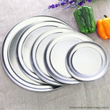 NNEAGS 2X 15-inch Round Aluminum Steel Pizza Tray Home Oven Baking Plate Pan