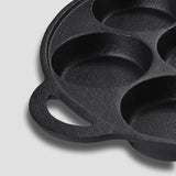 NNEAGS 2X 31.5cm Cast Iron Takoyaki Fry Pan Octopus Balls Maker 7 Hole Cavities Grill Mold