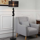NNEAGS Floor Lamp Metal Base Standing Light with Dark Shade Tall Lamp