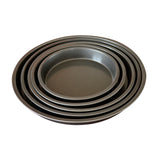 NNEAGS 9-inch Round Black Steel Non-stick Pizza Tray Oven Baking Plate Pan