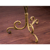 NNEAGS 85cm Green Glass Tall Floor Vase and 12pcs Dark Pink Artificial Fake Flower Set