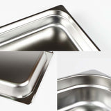 NNEAGS GN Pan Full Size 1/1 GN Pan 20cm Deep Stainless Steel Tray With Lid