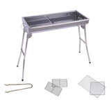 NNEAGS Skewers Grill Portable Stainless Steel Charcoal BBQ Outdoor 6-8 Persons