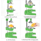 NNEAGS Manual Juicer Hand Press Juice Extractor Squeezer Orange Citrus Green
