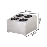 NNEAGS 2X 18/10 Stainless Steel Conical Utensils Square Cutlery Holder with 4 Holes