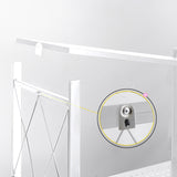 NNEAGS 5 Tier Steel White Foldable Kitchen Cart Multi-Functional Shelves Portable Storage Organizer with Wheels