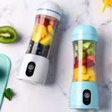 NNEAGS 2X 380ml Portable Mini USB Rechargeable Handheld Fruit Mixer Juicer White