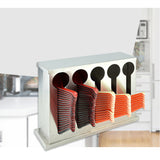 NNEAGS Stainless Steel Buffet Restaurant Spoon Utensil Holder Storage Rack 5 Holes