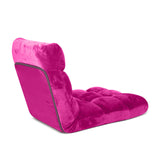 NNEAGS Floor Recliner Folding Lounge Sofa Futon Couch Folding Chair Cushion Pink