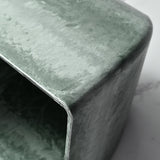NNEAGS 32cm Green Grey Square Resin Plant Flower Pot in Cement Pattern Planter Cachepot for Indoor Home Office