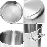 NNEAGS Stock Pot 21L Top Grade Thick Stainless Steel Stockpot 18/10 Without Lid