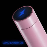 NNEAGS 2X 500ML Stainless Steel Smart LCD Thermometer Display Bottle Vacuum Flask Thermos Pink