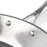 NNEAGS Stainless Steel Fry Pan 28cm 36cm Frying Pan Top Grade Induction Cooking
