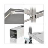 NNEAGS 2X 2 Tier 75x40x83.5cm Stainless Steel Kitchen Dinning Food Cart Trolley Utility Small