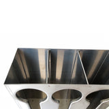 NNEAGS 2X Stainless Steel Buffet Restaurant Spoon Utensil Holder Storage Rack 3 Holes