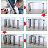NNEAGS Stainless Steel 4 Tier Kitchen Shelving Unit Display Shelf Home Office 180CM